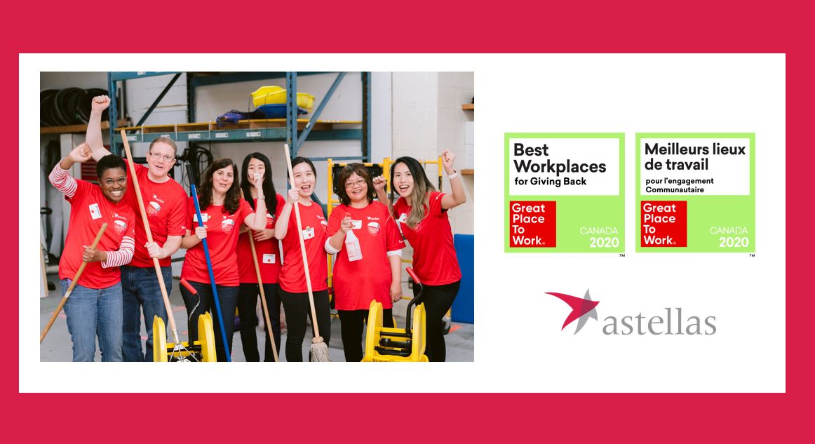 Astellas Pharma Canada Great Place to Work Giving Back