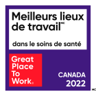 Logo pour les meilleurs lieux de travail dans le soins de santé 