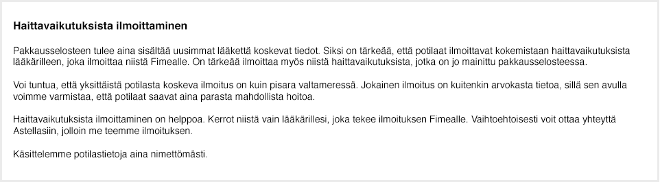 Haittavaikutuksista