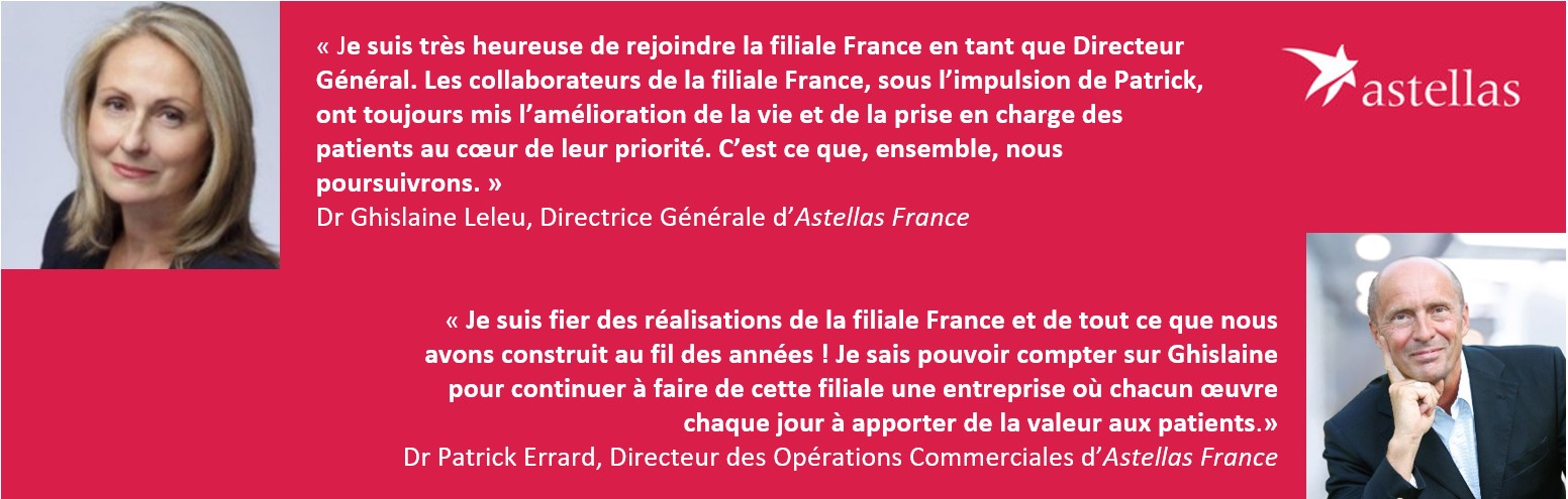 Nomination Dr Ghislaine Leleu - Astellas France