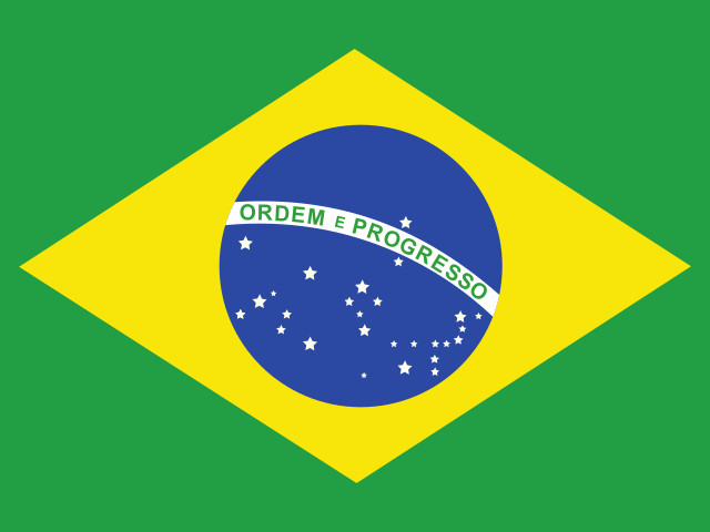 Flag Representing Brasil